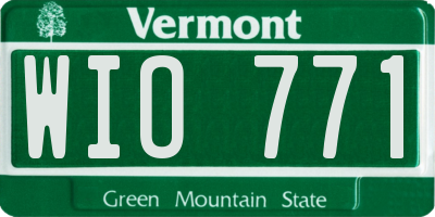 VT license plate WIO771