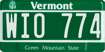 VT license plate WIO774