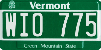VT license plate WIO775