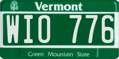 VT license plate WIO776
