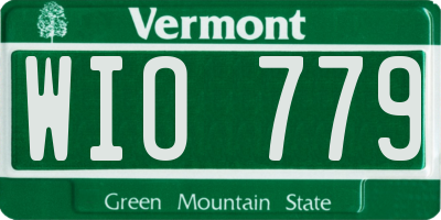 VT license plate WIO779