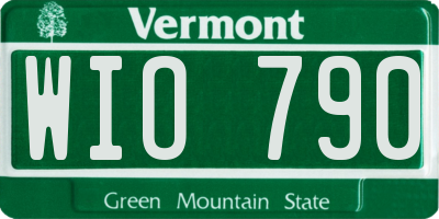 VT license plate WIO790