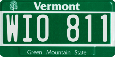 VT license plate WIO811