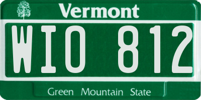 VT license plate WIO812