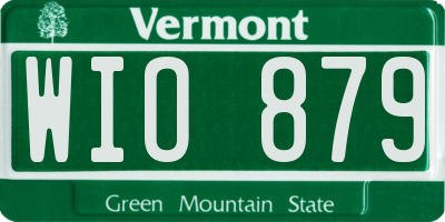 VT license plate WIO879