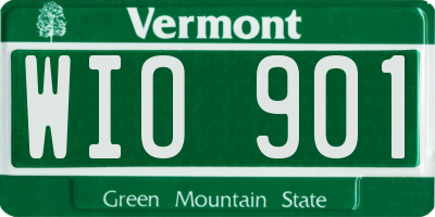 VT license plate WIO901