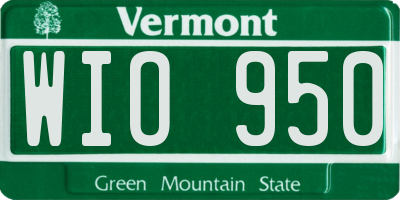 VT license plate WIO950