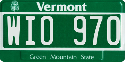 VT license plate WIO970