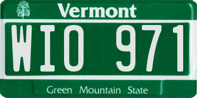 VT license plate WIO971