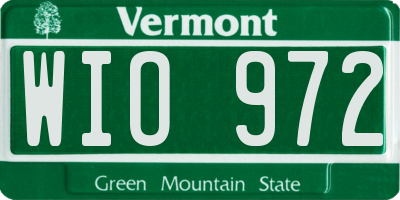 VT license plate WIO972