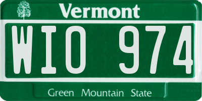 VT license plate WIO974