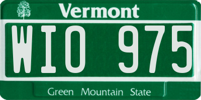 VT license plate WIO975