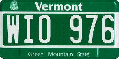 VT license plate WIO976