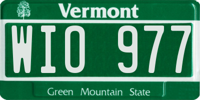 VT license plate WIO977