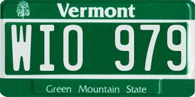 VT license plate WIO979