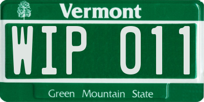 VT license plate WIP011