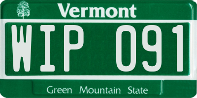 VT license plate WIP091