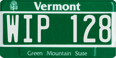 VT license plate WIP128