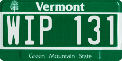 VT license plate WIP131