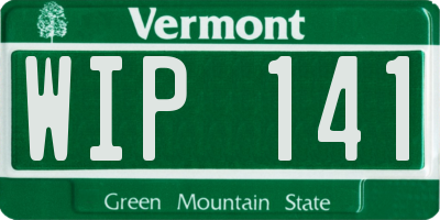 VT license plate WIP141