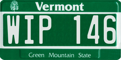 VT license plate WIP146