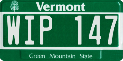 VT license plate WIP147