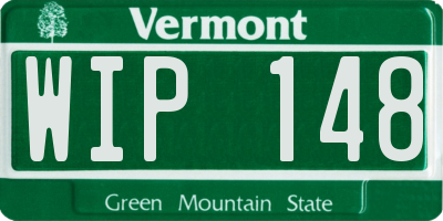 VT license plate WIP148