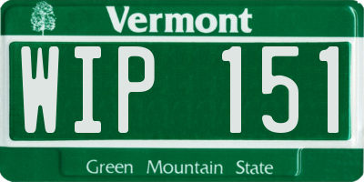 VT license plate WIP151