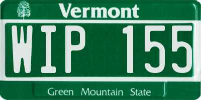 VT license plate WIP155