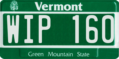 VT license plate WIP160