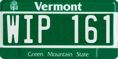 VT license plate WIP161
