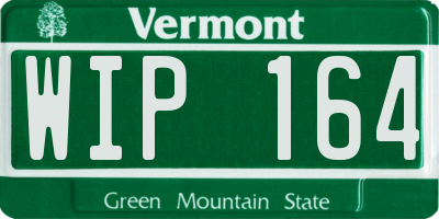 VT license plate WIP164