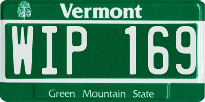 VT license plate WIP169
