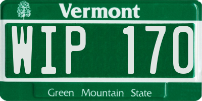VT license plate WIP170