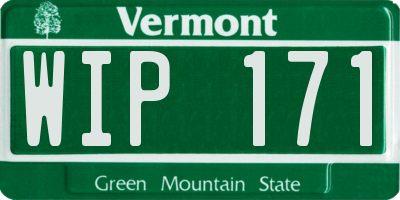 VT license plate WIP171