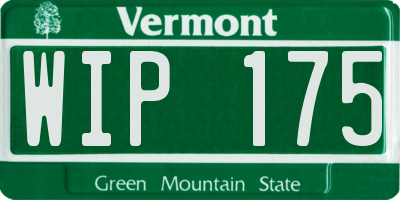 VT license plate WIP175