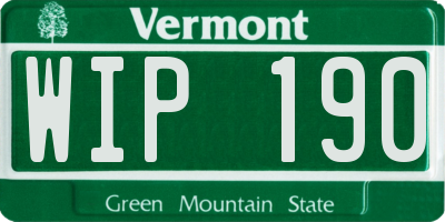 VT license plate WIP190