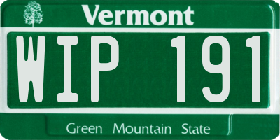 VT license plate WIP191