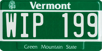 VT license plate WIP199