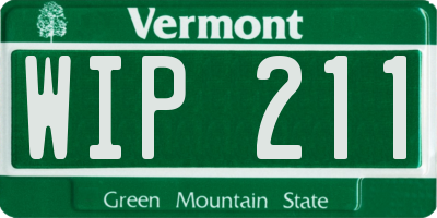 VT license plate WIP211