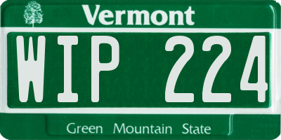 VT license plate WIP224