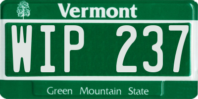 VT license plate WIP237