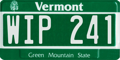 VT license plate WIP241