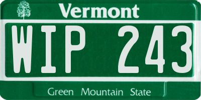 VT license plate WIP243