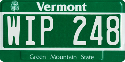 VT license plate WIP248