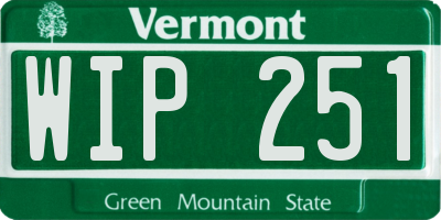 VT license plate WIP251