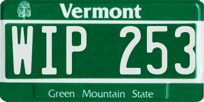VT license plate WIP253