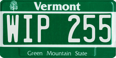 VT license plate WIP255