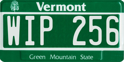 VT license plate WIP256