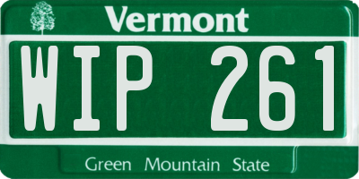VT license plate WIP261